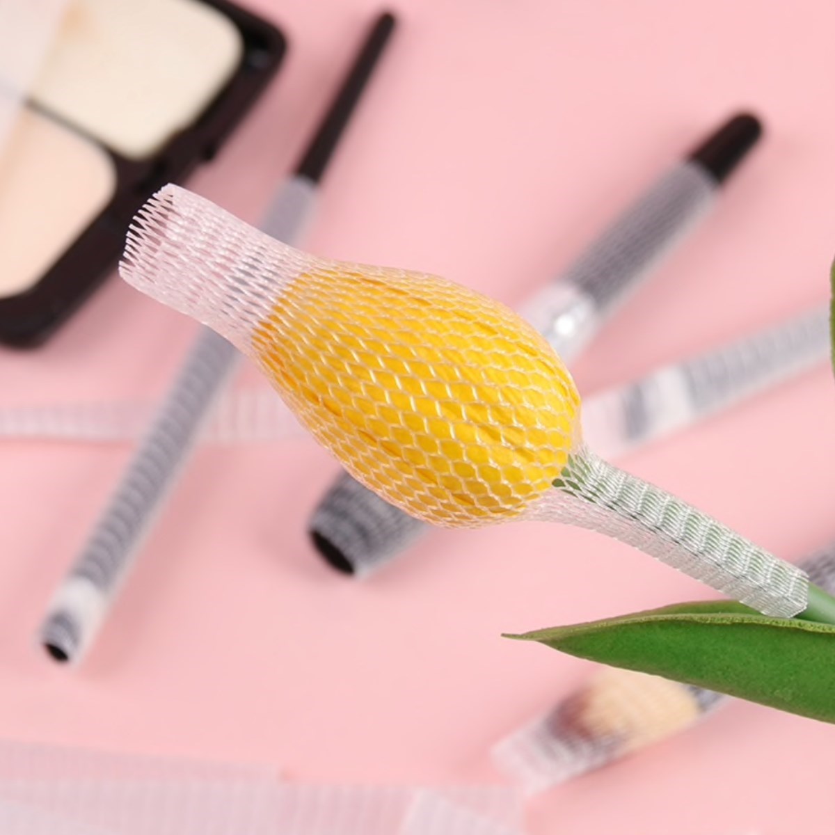 Makyaj Far Allık Kontür Eyeliner Fırça Malzemeleri Ürünleri Koruyucu File Kapak Örgü Kılıf S — Veyo — görsel 5