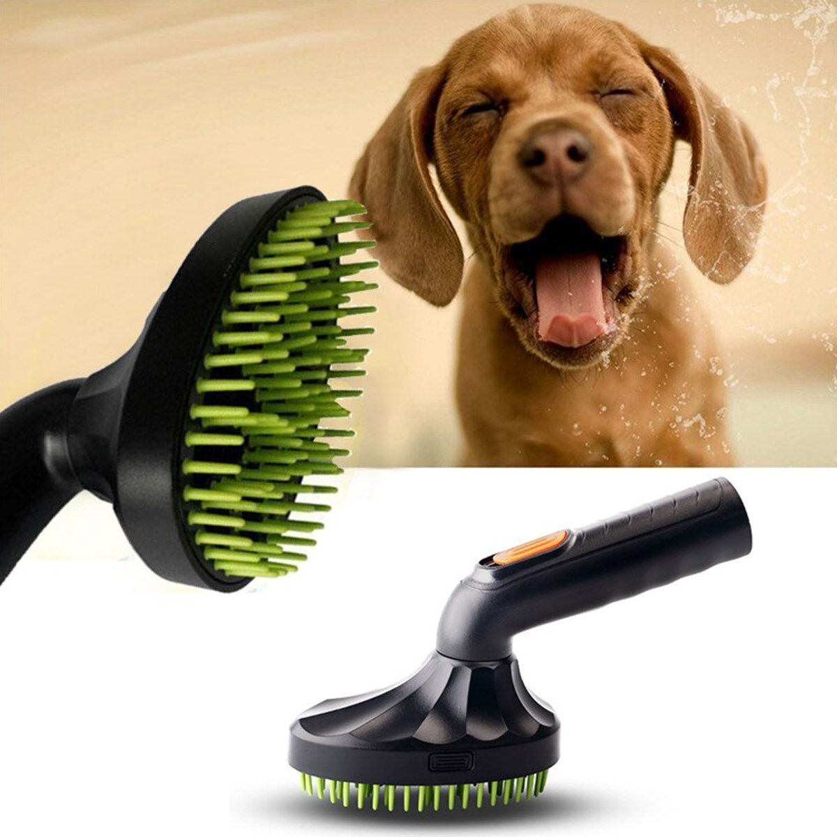 Süpürgeye Takılabilir Ergonomik Kedi Köpek Tüy Tarama Fırçası Evcil Hayvan Bakım Aparatı Pratik
