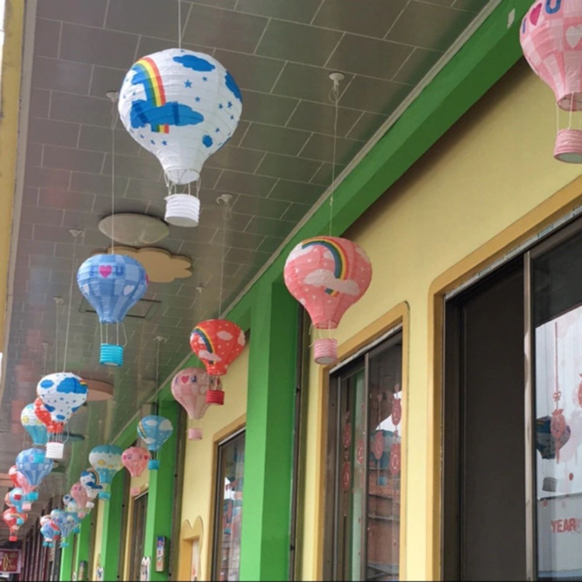 Dekoratif Renkli Kağıt Dilek Feneri Balonu Renkli Uçan Balon — Veyo — görsel 5