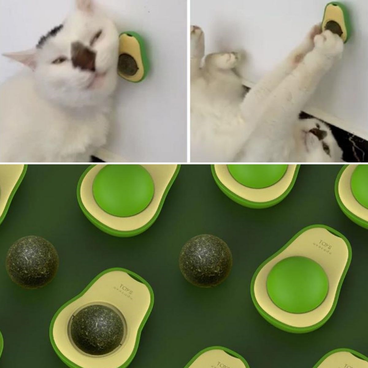 Avokado Model Yapışkanlı Kedi Oyuncağı Yenilebilir Kedi Nanesi Otu — Veyo — görsel 7