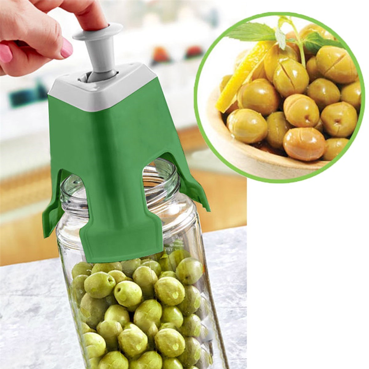 Kolay Zeytin Dilme Çizme Aparatı Pratik Kolay Zeytin Çizici Alet — Veyo — görsel 4