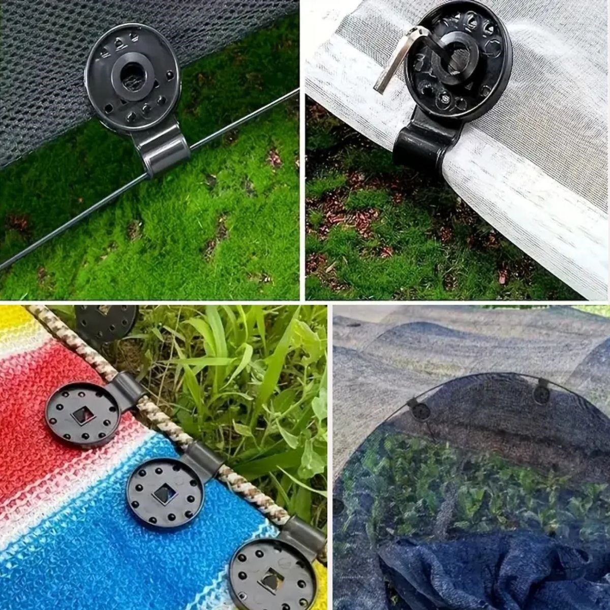 10 Adet Güneşlik Filesi Sabitleme Klipsleri, Gölgelik Bezi ve Brandalar İçin Dayanıklı Plastik Kelepçe Kancaları — Veyo — görsel 2