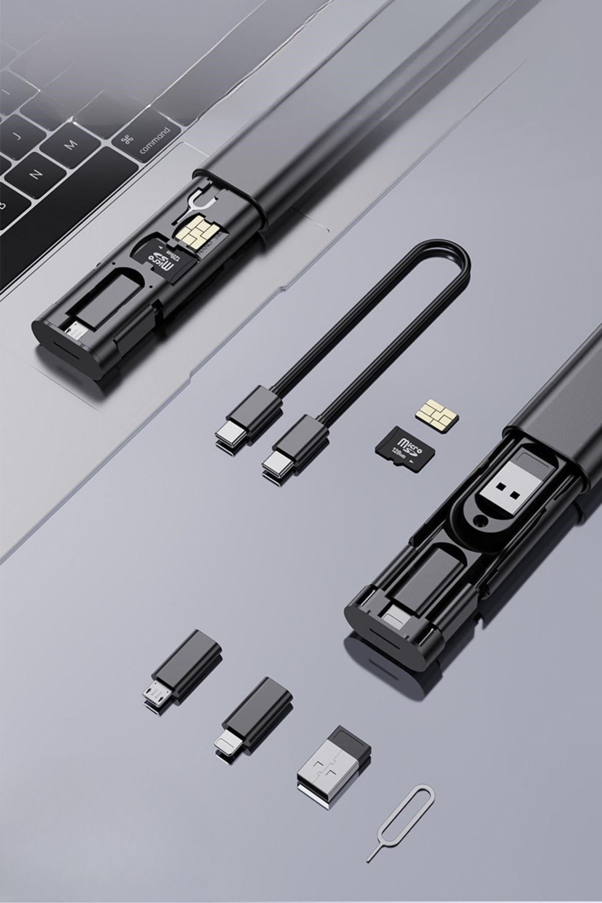 Cep Tipi 60W Bas Aç Type-C,İphone Şarj,Micro USB Hızlı Şarj Data Kablo Seti — Veyo — görsel 6