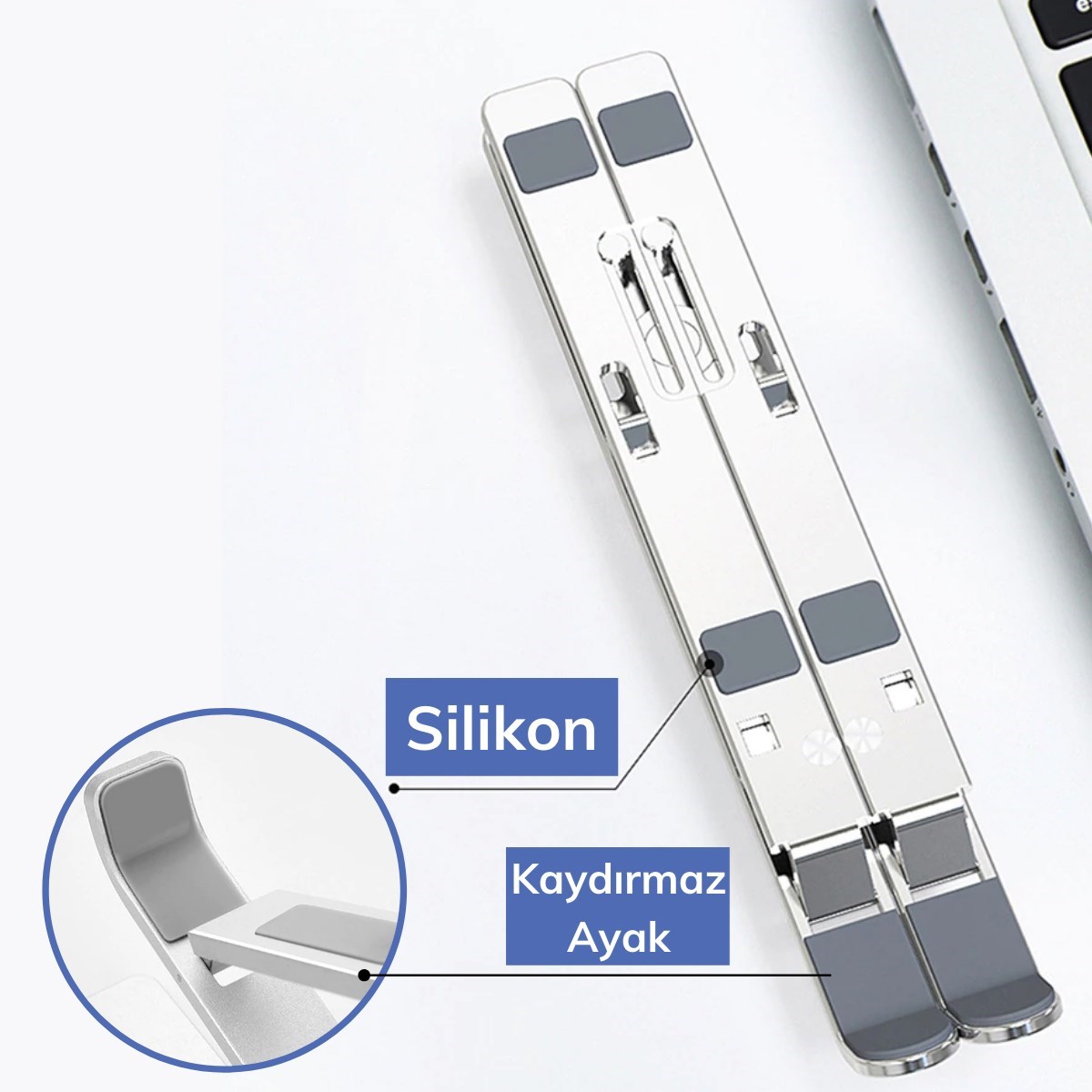 Ayarlanabilir Dizüstü Destek Tabanı Tamamen Katlanabilir Taşınabilir Laptop Yükseltici — Veyo — görsel 4