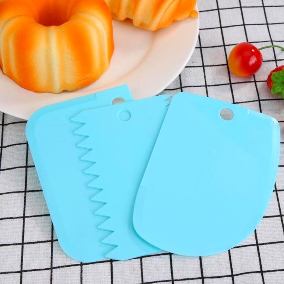 Pasta Hamur Şekillendirici Spatula Kesici Kazıyıcı Dekoratör Set — Veyo — görsel 7