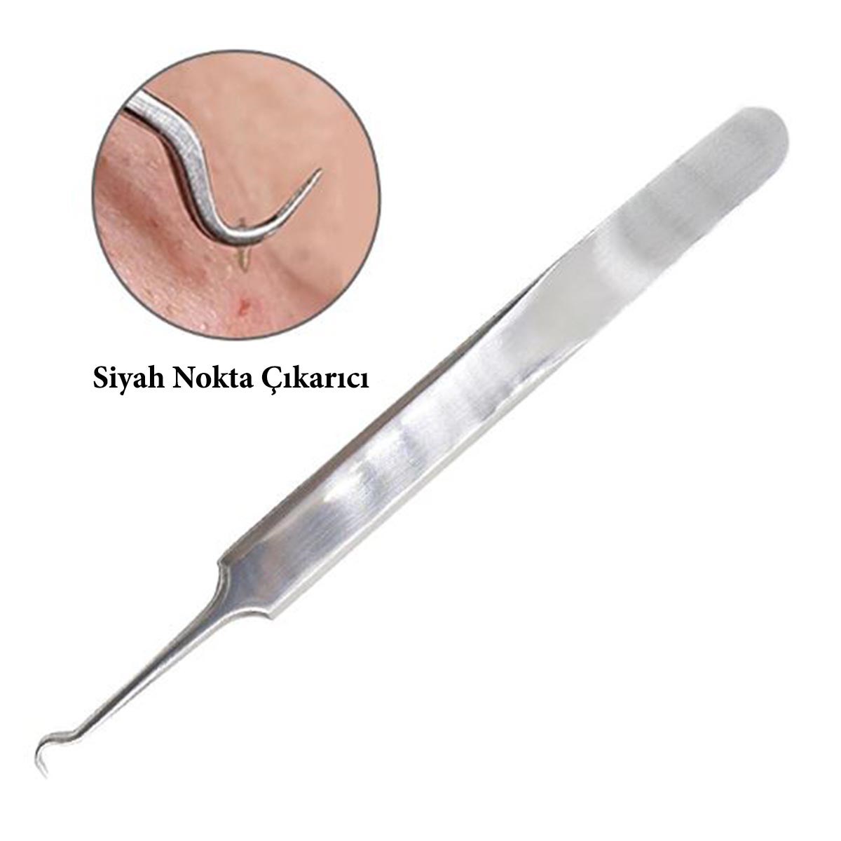 Paslanmaz Çelik Siyah Nokta Sivilce ve Akne Temizleyici Set 3lü Kit — Veyo — görsel 3