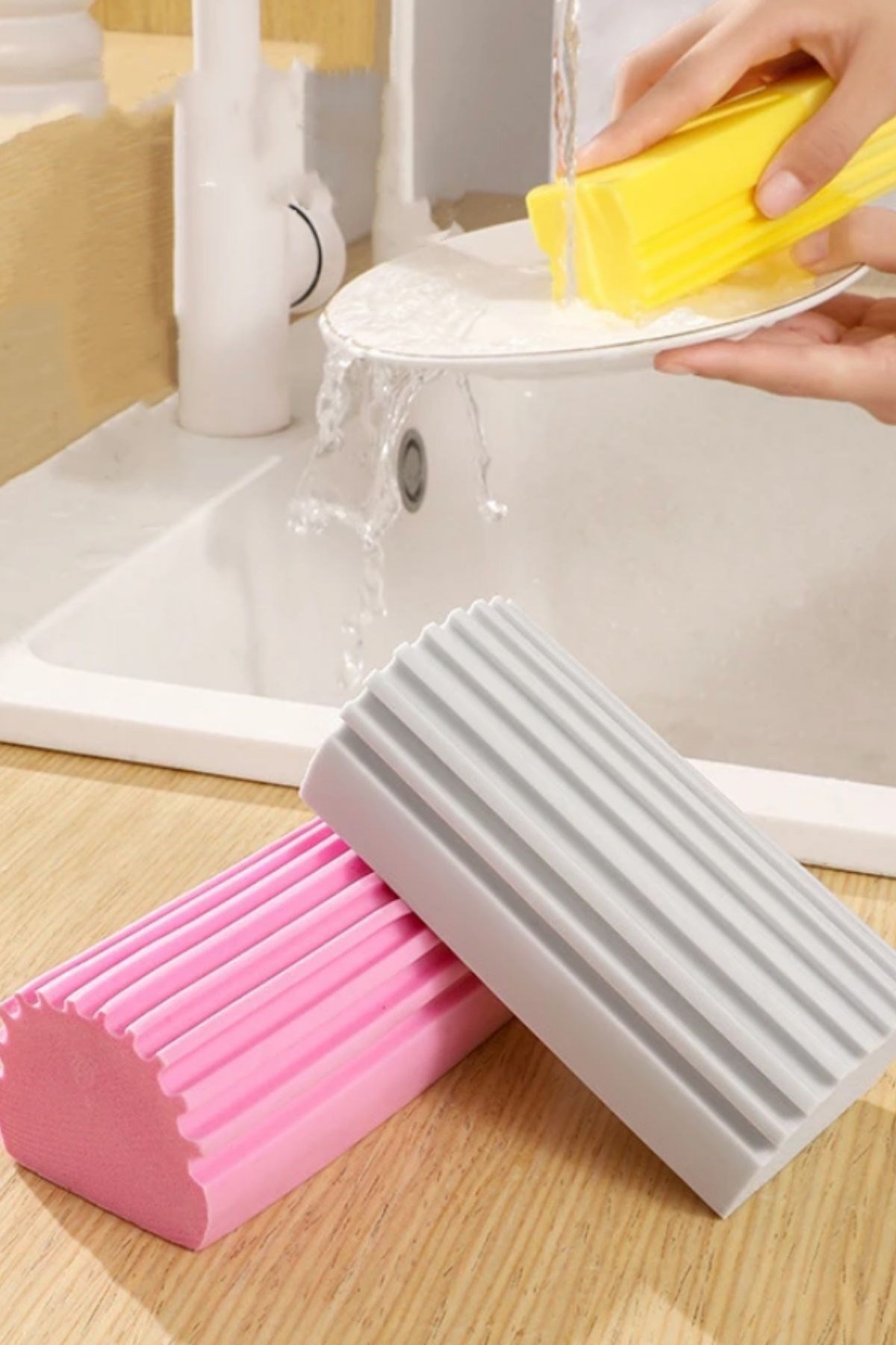 Nemli Silgi Süngeri Banyo,Mutfak ve Araba İçin Temizlik Süngeri — Veyo — görsel 6