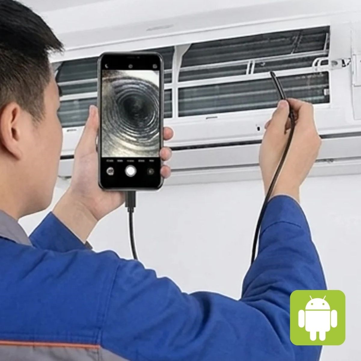 5 Metre Android Telefon Uyumlu 6 LED Işıklı Su Geçirmez Endoskop / Boroskop Yılan Kamera HD — Veyo — görsel 4