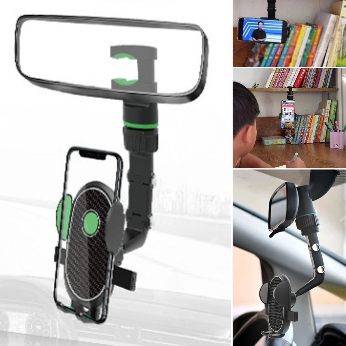 Dikiz Aynasına Takılabilen Eklemli Telefon Tutucu Aparat — Veyo — görsel 4