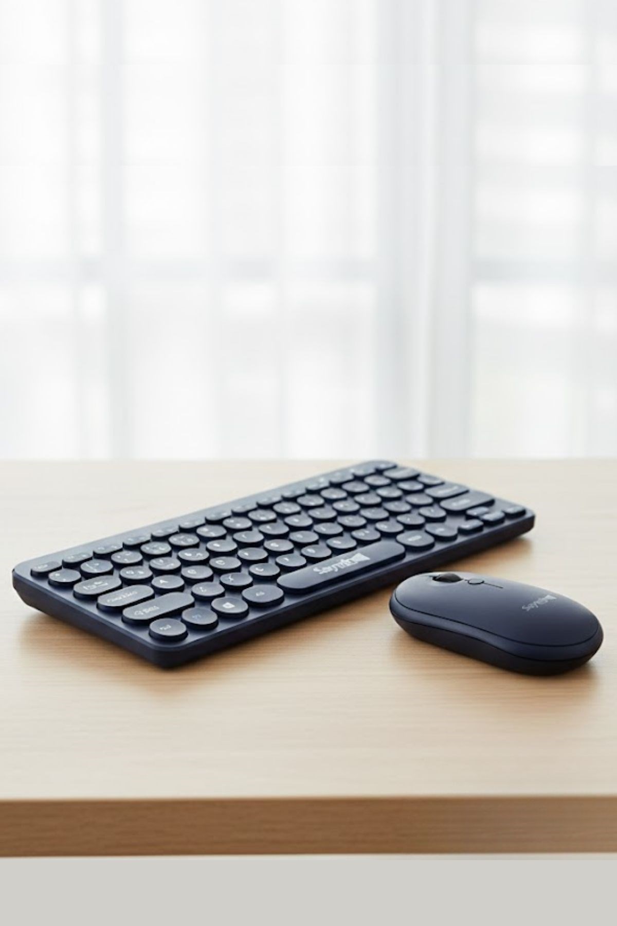 Kablosuz Lacivert Bluetooth Klavye Mouse Seti – Yuvarlak Tuşlu Tasarım, Türkçe Q Dizilim, Taşınabilir, Ev ve Ofis Kullanımına Uygun — Veyo — görsel 6