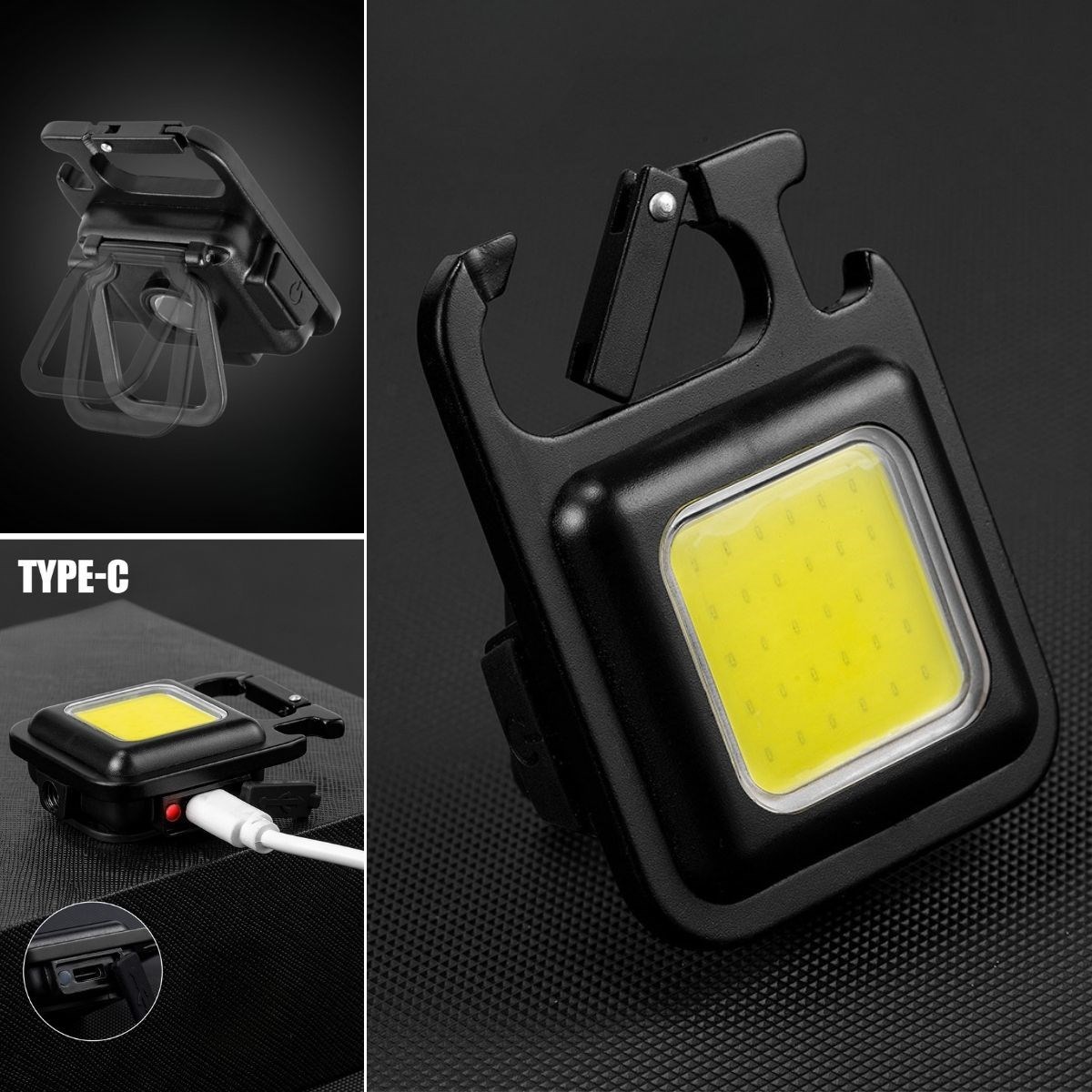 Anahtarlıklı, Açacaklı,Güçlü Mıknatıslı 3 Farklı Led Modlu Mini Boy Asılabilen Led Kamp Aydınlatması,El Feneri — Veyo — görsel 4