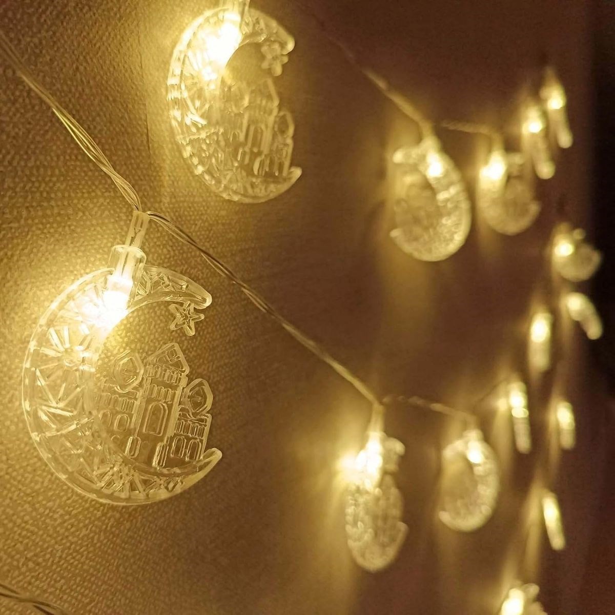 Hilal ve Cami Şekilli USB LED Işık Dekoratif Ramazan Dekorasyonu Ortam Aydınlatması Hediyelik