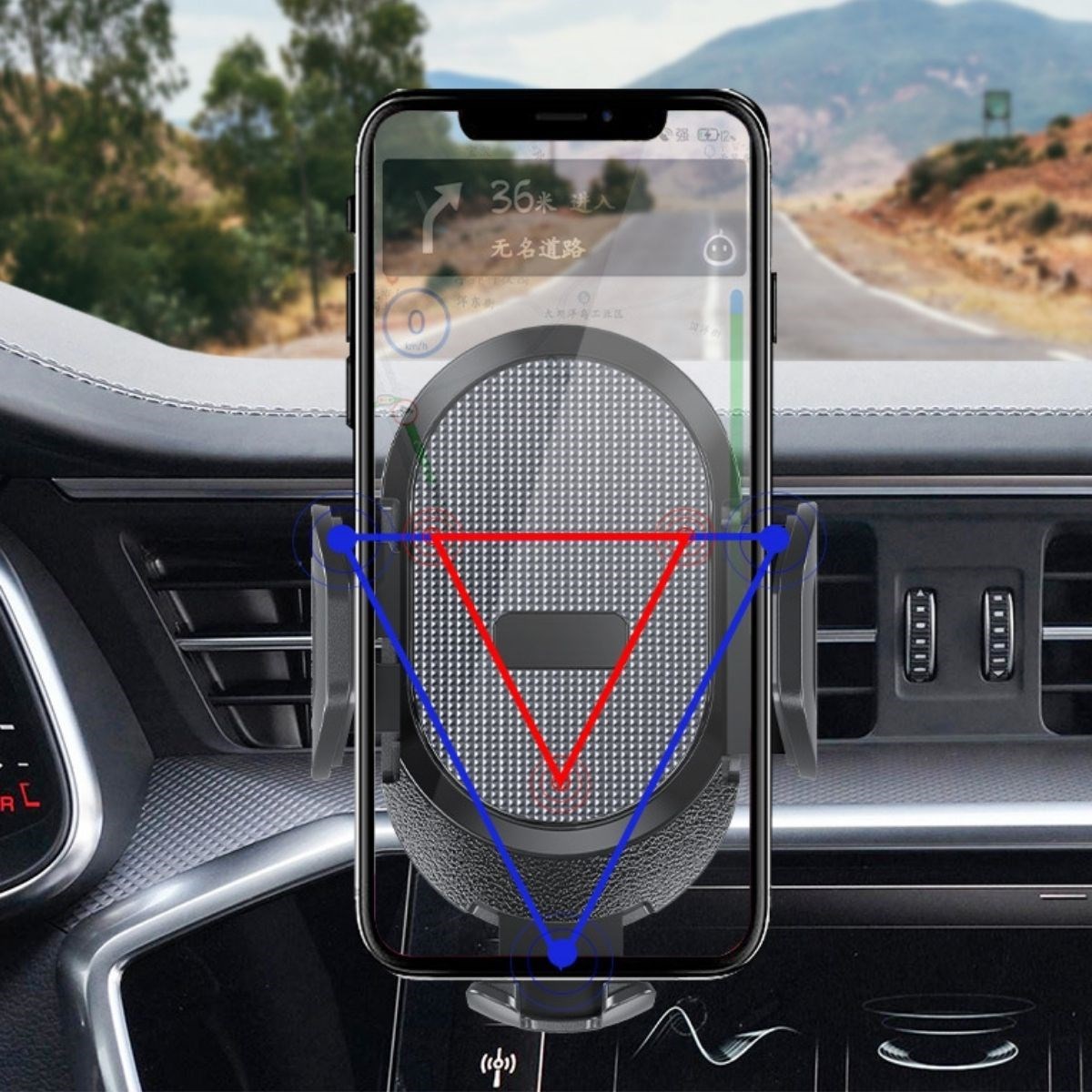 Güçlü Vantuzlu Araç İçi Konsol Üstü Telefon Tutucu Aparat — Veyo — görsel 4