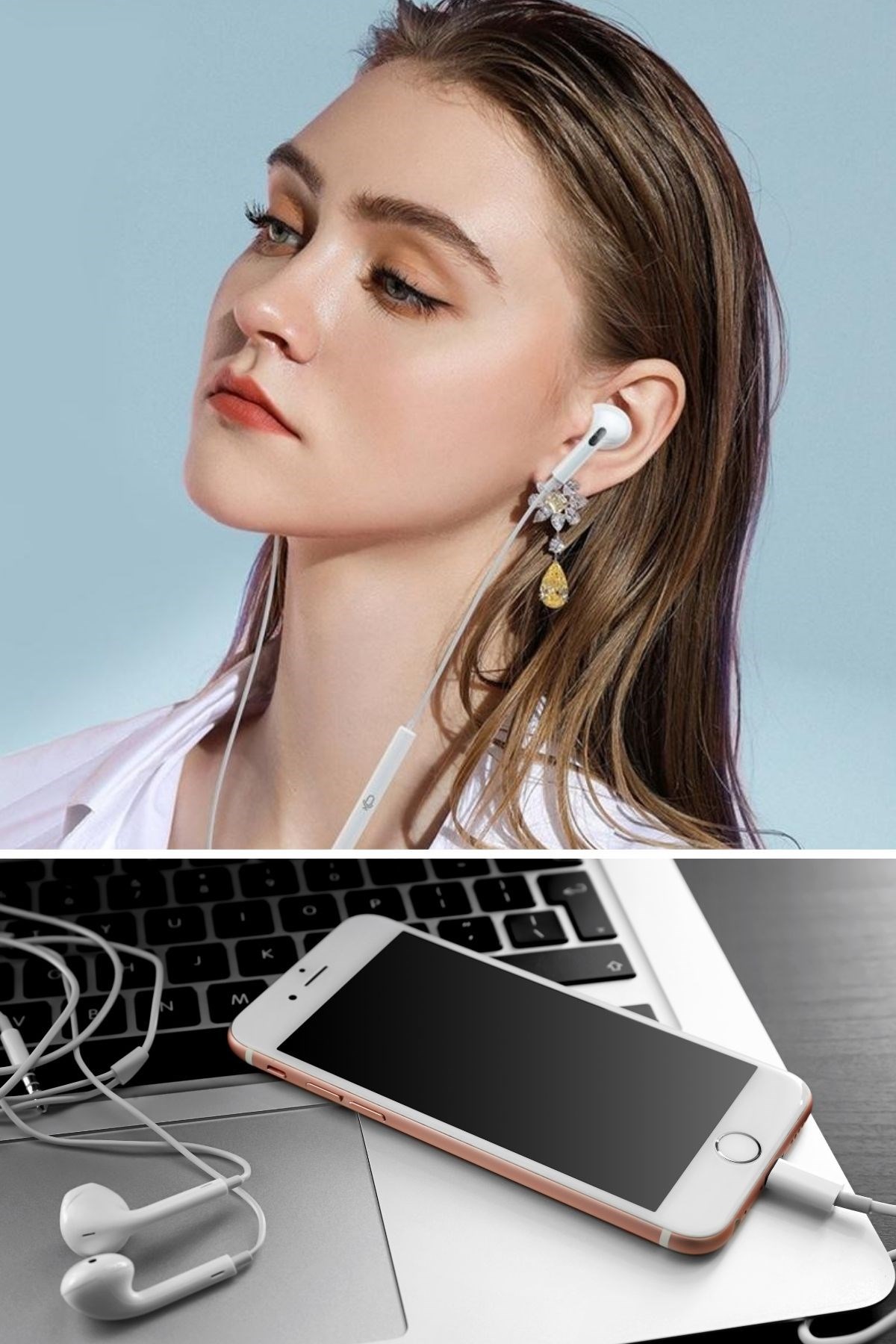 İphone Ucu Çıkışlı Pop Up Kulakiçi Yumuşak Kontrol Tuşlu Kulaklık — Veyo — görsel 8