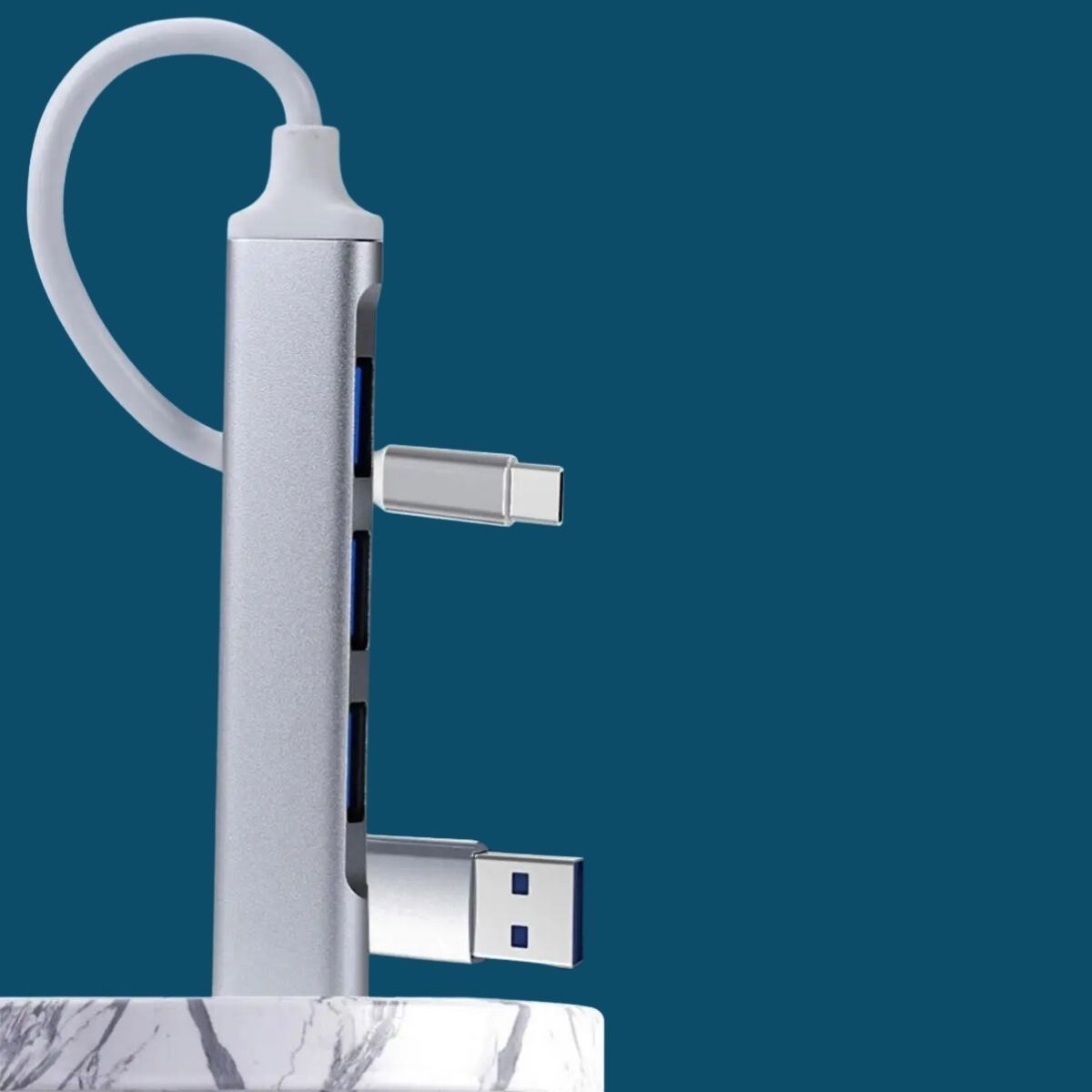 4 Port'lu Bağlantı İstasyonu Ultra İnce USB Bölücü TYPE-C tipi Çoklu Arayüz Adaptörü Multi Usb Çoklayıcı — Veyo — görsel 5