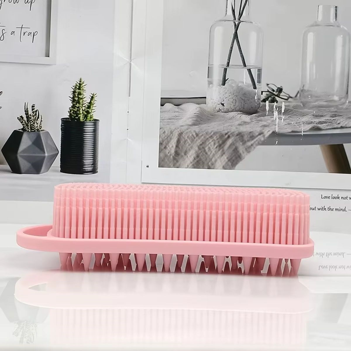 Kendiliğinden Askılı Peeling ve Masaj Etkili Silikon Banyo Vücut Fırçası — Veyo — görsel 4