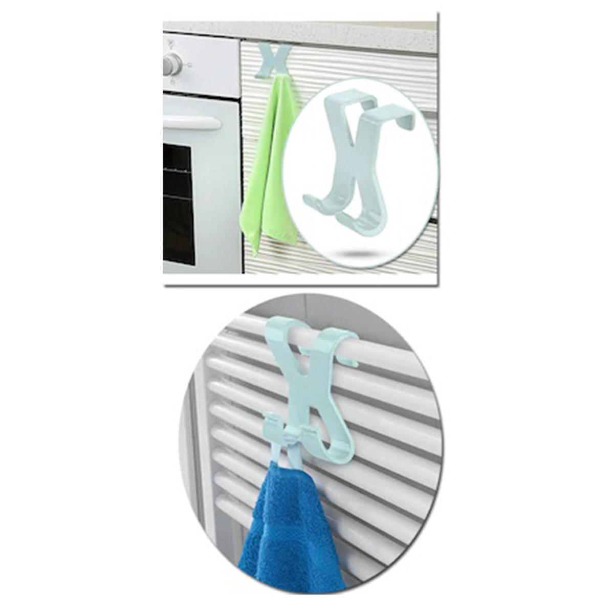 Mutfak Banyo Dolap Kapağına Takılan Meta Havlu Askılığı Aparatı — Veyo — görsel 8