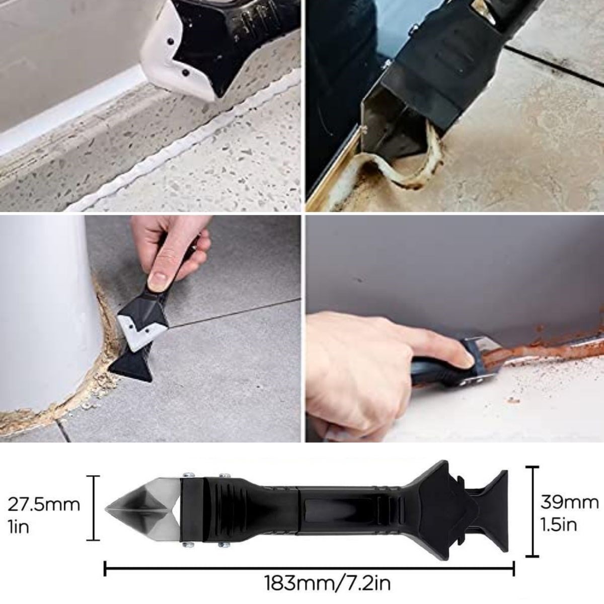 BUFFER® 3 ü 1 Arada Fayans Derz Silikon Kazıyıcı Sıyırıcı Ve Uygulayıcı Aparat — Atasan — görsel 7