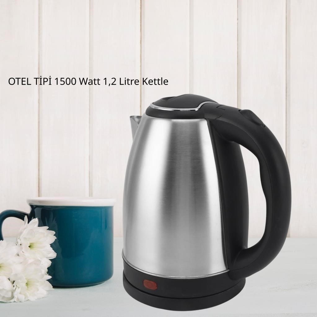 Crown CRW-7105 1,2L Otel Tipi Kettle 1500 Watt