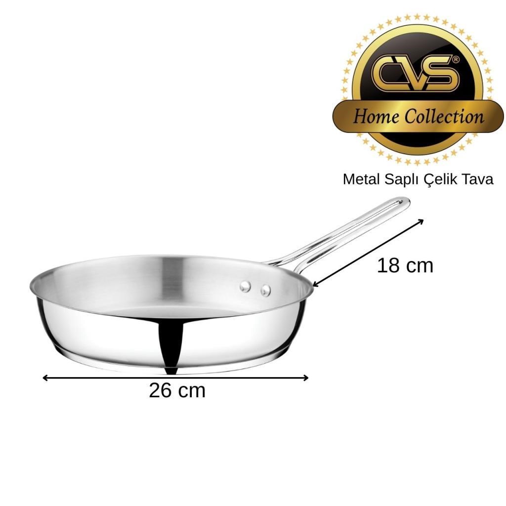 CVS DN 20067 Elit Platin Kulp 26 cm Çelik Tava