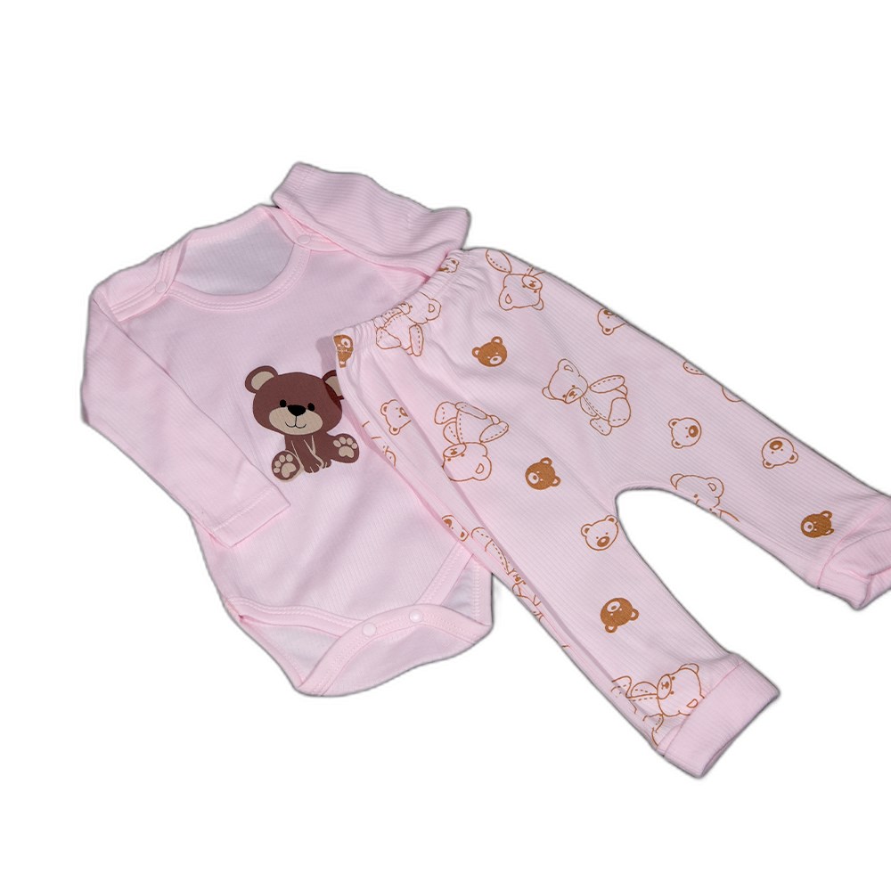 Uzun Kollu Organik Zıbın Seti-6 Ay