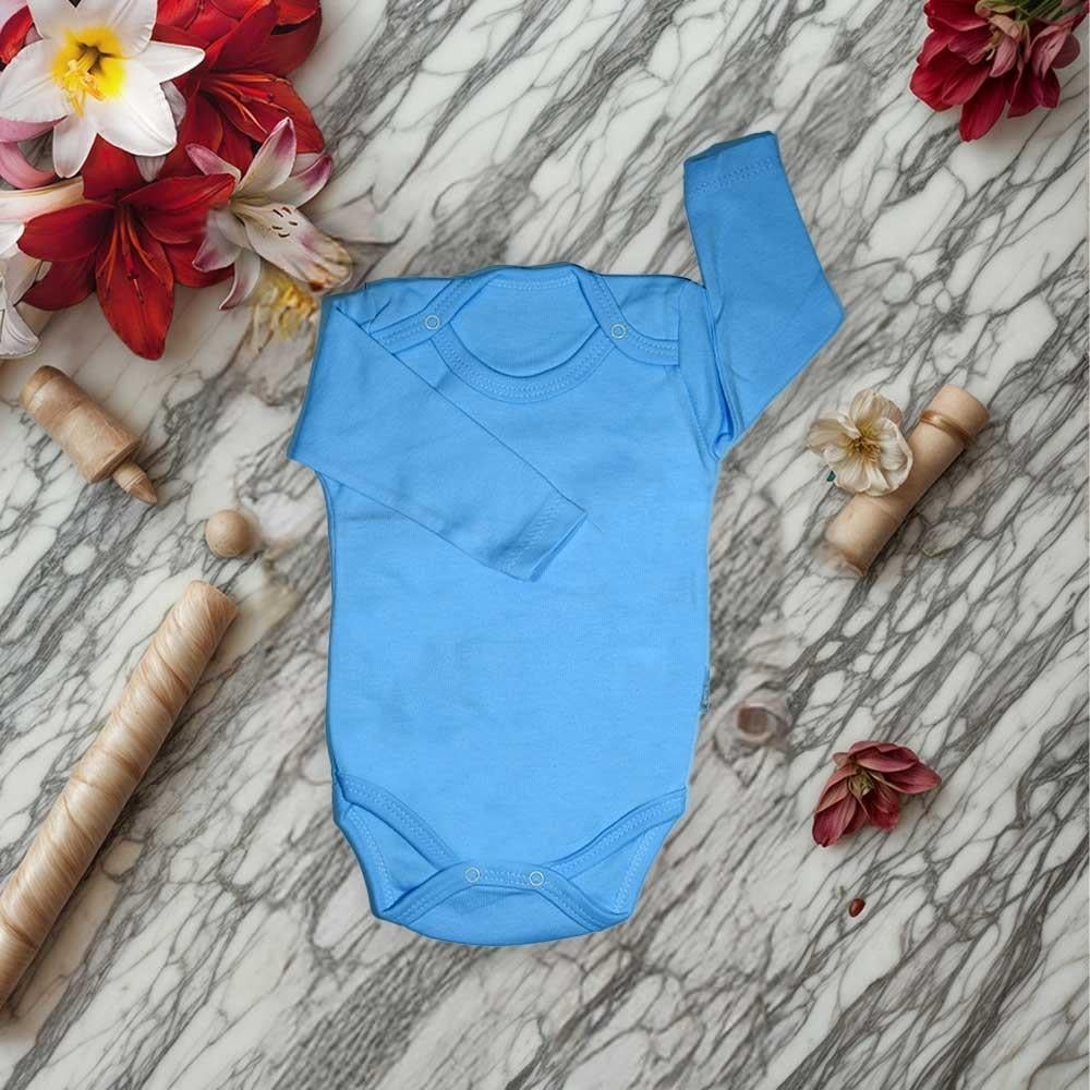 Mavi Düz Kollu Body Zıbın 1 Ay - 3 Yaş-1 Yaş