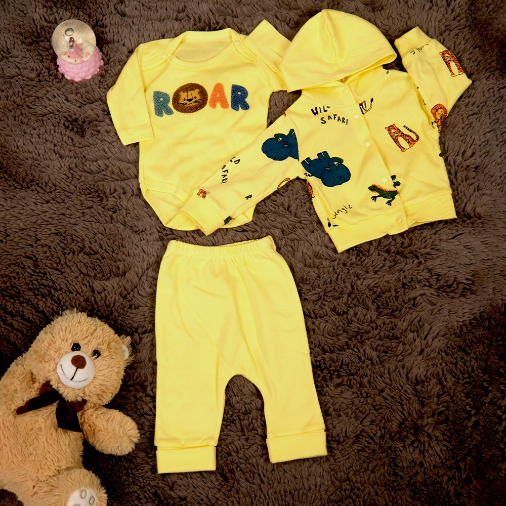 Safari 3Lü Takım Zıbın Ceket Eşofman 3-9 Ay-9 Ay