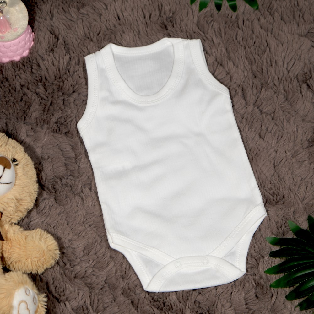 Askılı Beyaz Zıbın Body 0 - 9 Ay-3 AY