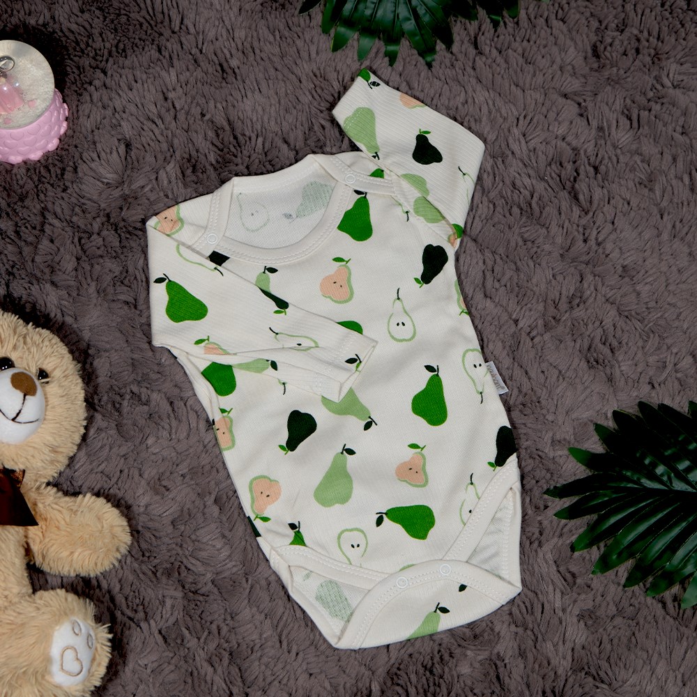 Armut Desenli Uzun Kollu Zıbın Body 1 - 9 Ay-9 Ay