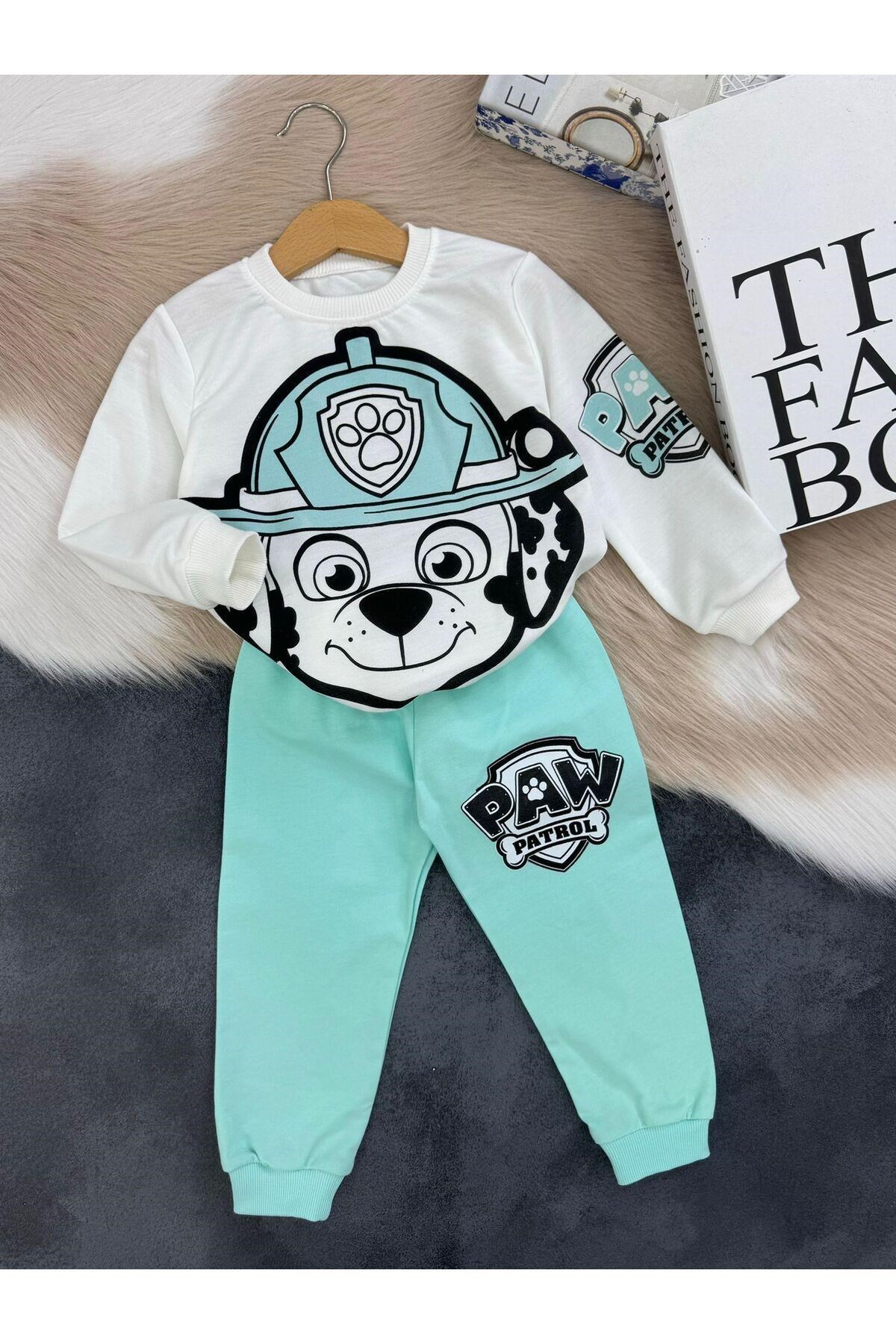 Turkuaz Paw Patrol Erkek Çocuk Eşofman Takımı-5-6 Yaş