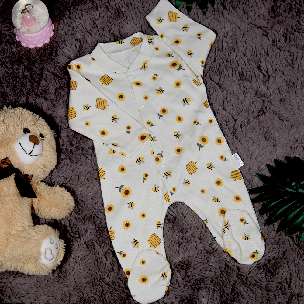 Arı Desenli Patikli Tulum 0 - 6 Ay-1 Ay