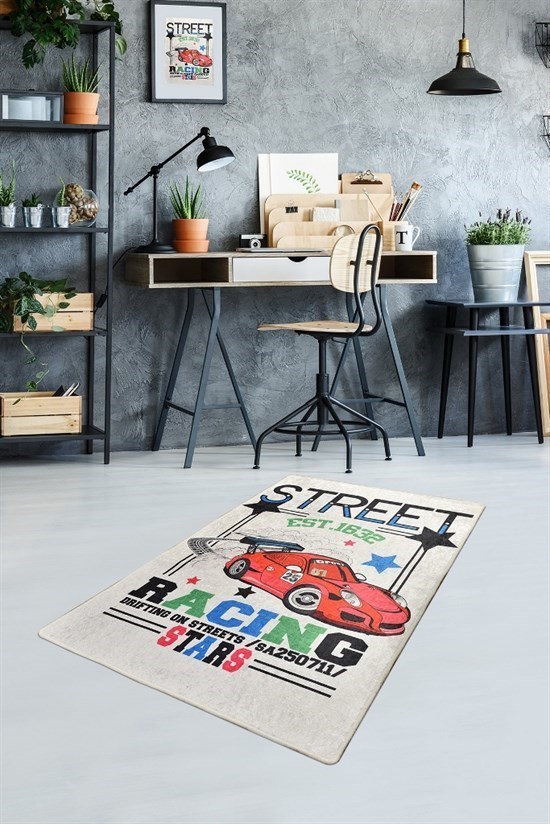 Street Racıng 100X160 Cm Çocuk Ve Bebek Halısı-23269