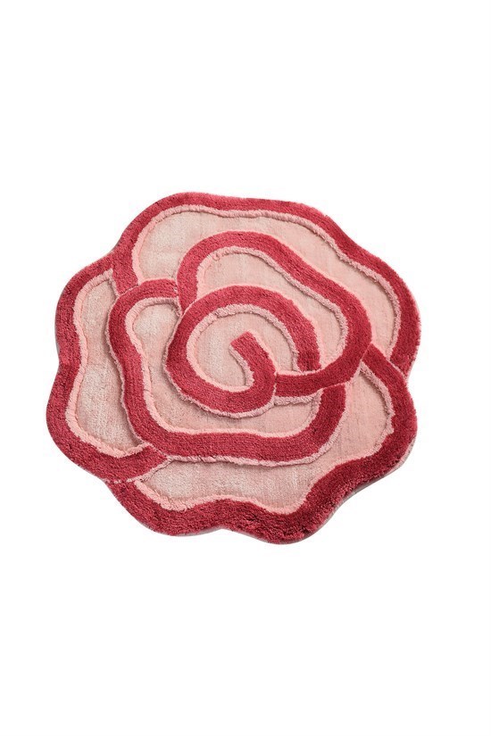 Bıg Rose Fuşya 90X90 Cm Banyo Halısı Paspas-20388