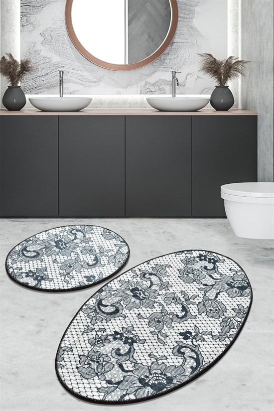 Lace Djt 2 Lı Set Banyo Halısı, Paspas-21962