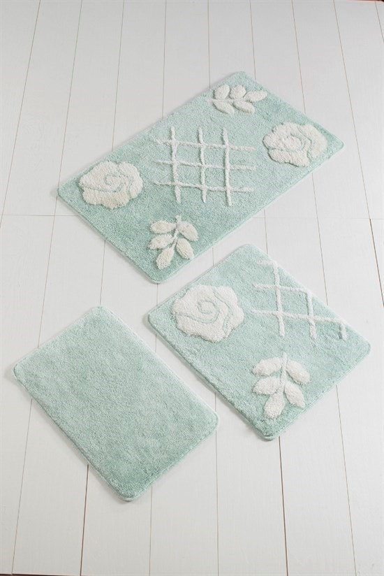 Pastel Mınt 3Lü Set Banyo Halısı-22674