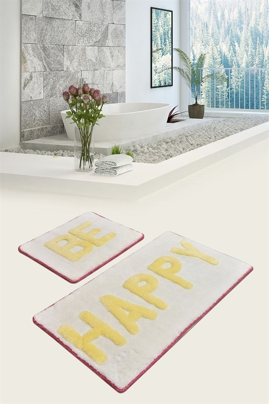 Happyful 2Li Set Banyo Halısı Klozet Takımı Paspas-21444