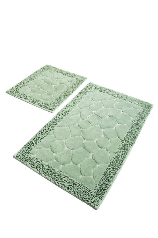 Stone Cotton Mint 2 Li Set Banyo Halısı, Paspas-23264