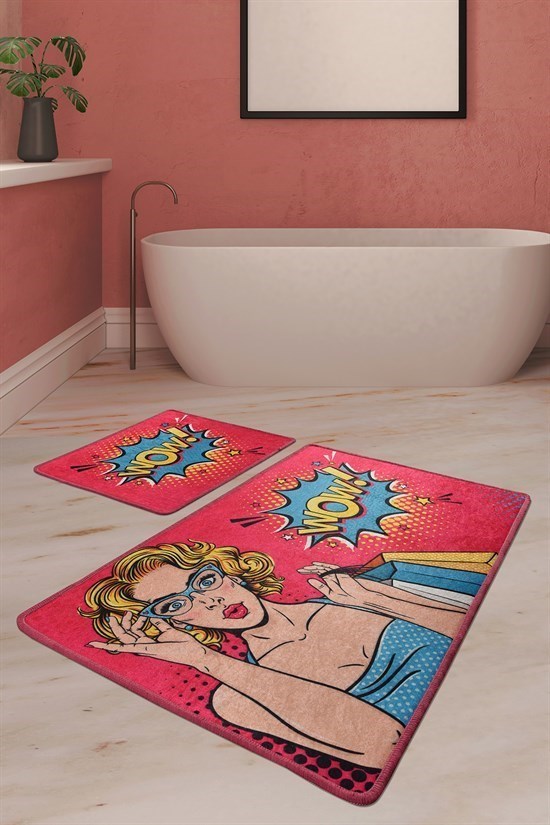 Pop Art Djt 2 Lı Set Banyo Halısı, Paspas-22846