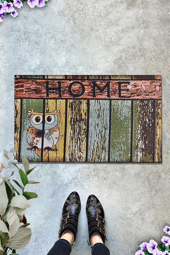 Home Owl 45X70 Cm İç Ve Dış Kapı Önü Paspası-21622