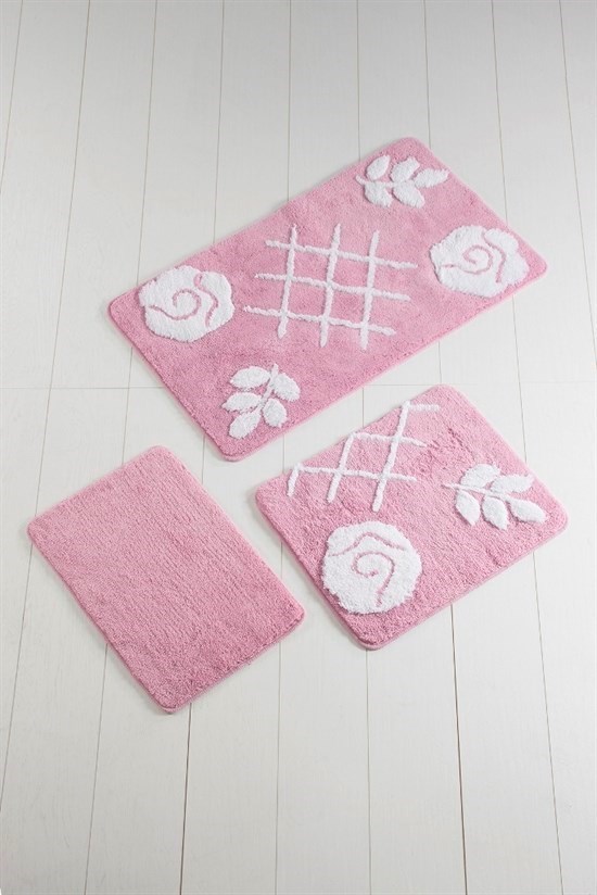 Pastel Lıla 3Lü Set Banyo Halısı-22672