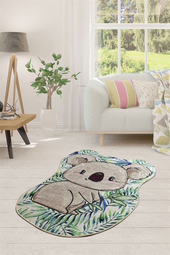 Koala Shape 80X100 Cm Dekoratif Halı Kaymaz Halı-21904