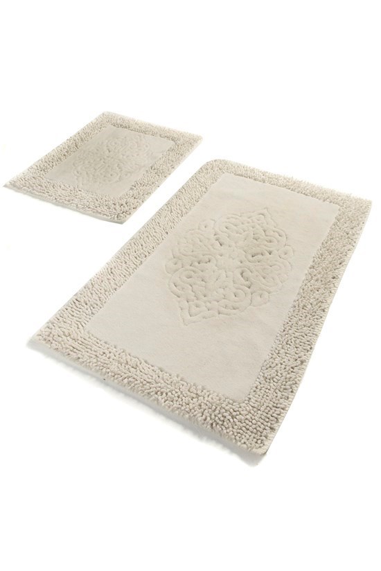 Pıante Cotton Ekru 2 Lı Set Banyo Halısı, Paspas-22731