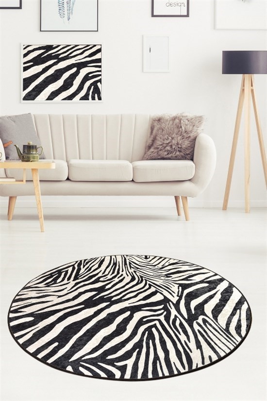 Zebra Djt Çap 100 Cm Dekoratif Halı-23610