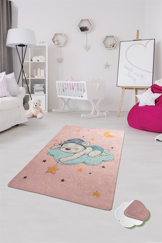 Sleep 140X190 Pembe Çocuk Ve Bebek Halısı-23162