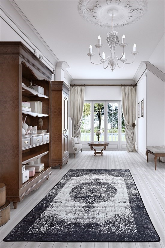 Soft Dark Djt 140X190 Cm Kaymaz Taban Dekoratif Halı-23179