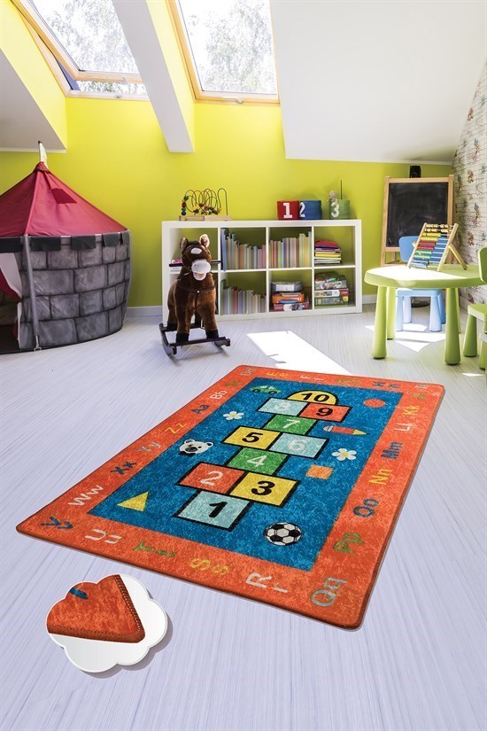 Seksek 100X160 Kırmızı Çocuk Ve Bebek Halısı-23092