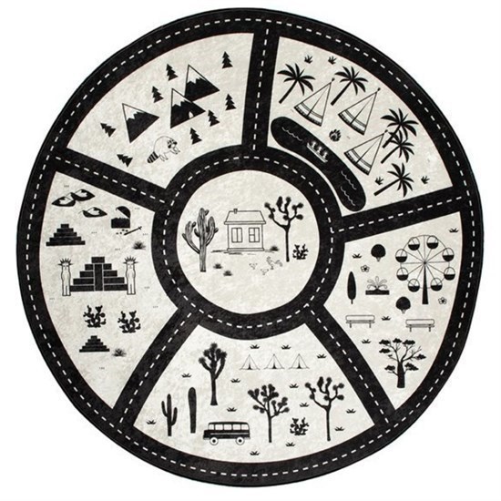 Black Cıty 140X140 Çocuk Ve Bebek Halısı-20405