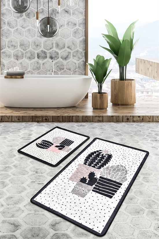 Three Cactus Djt 2 Li Set Banyo Paspası-23356