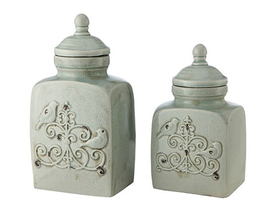 French Bırd Saklama Kapları 2 Li Set 38X30 Cm - 35202