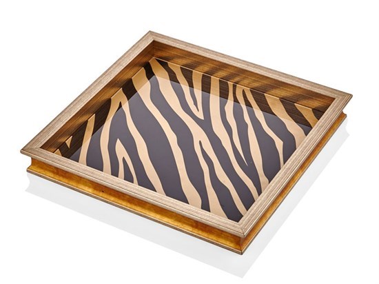 Tepsi Kare Zebra Desen 42X42 Cm - 35290